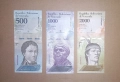 Венецуела 500 / 1000 / 2000 боливара 2016-2017 UNC, снимка 1