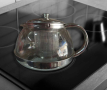 Стъклена кана за чай от неръждаема стомана с цедка за листа, снимка 7