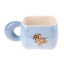 Керамична чаша Tom & Jerry – котка и мишка, квадратна чаша за мляко със сламка, 200 мл 🥛, снимка 4