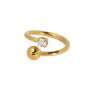 Елегантен пръстен в златно с цирконий, снимка 4