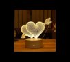 Романтична 3D акрилна настолна нощна лампа-сувенир/подарък за различни поводи, снимка 7