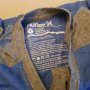 Original HURLEY Premium Fit Long Sleeve Grey Blue Button Neck Shirt, снимка 3