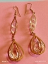 Позлатени обеци SWAROVSKI с висящ контур и шлифована висяща капка 17596, снимка 2