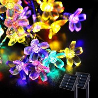 декоративни лампички за градина със соларен панел цветя, снимка 2 - Соларни лампи - 37083264