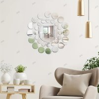 33бр Модерен минималистичен триизмерен кръгъл огледален стикер за стена, снимка 7 - Декорация за дома - 43179405
