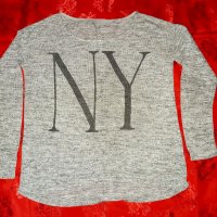 Сива блуза №L, снимка 1 - Блузи с дълъг ръкав и пуловери - 34970379