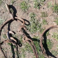 стоманено въже с куки за кран четворка  , снимка 1 - Индустриална техника - 28594776