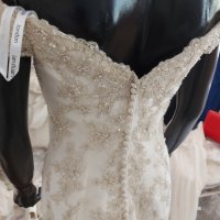 бюджетна булчинска рокля от луксозна дантела, снимка 12 - Сватбени рокли - 37339222