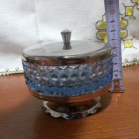 Кристална руска кутия захарница , снимка 4 - Антикварни и старинни предмети - 43689411