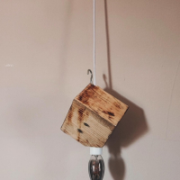 Полилей дървено кубче , снимка 4 - Лампи за таван - 44898501