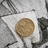 Монета - Великобритания - 6 пенса | 1955г., снимка 1 - Нумизматика и бонистика - 43914251