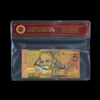 Australia $ 5 цвят злато 2001г., снимка 2 - Нумизматика и бонистика - 26828284