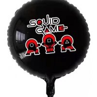 Squid game игра на калмари кръгъл фолио фолиев балон хелий или въздух парти рожден ден, снимка 1 - Други - 37675598