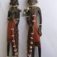 Африкански дървени фигури, снимка 2 - Колекции - 27196986