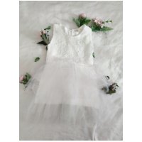 Бяла рокля Breeze без ръкави, снимка 1 - Детски рокли и поли - 44070065