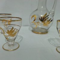 Стъклени чаши чашки и каничка , снимка 6 - Антикварни и старинни предмети - 26952852