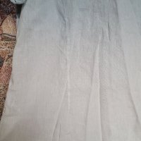 Ленена риза мъжка ,преливащо от бяло в синьо- L размер, снимка 4 - Ризи - 40019454