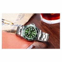 Мъжки часовник Reginald Silver Green сребристо-зелен неръждаема стомана нов luxury , снимка 6 - Мъжки - 37005727