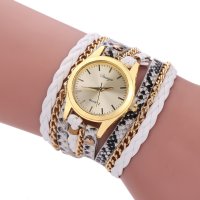 😍 Дамски ръчен часовник тип гривна с верижки за увиване около китката, снимка 6 - Гривни - 43049563