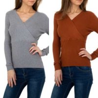 Ликвидация! Дамски моден пуловер, 2цвята , снимка 1 - Блузи с дълъг ръкав и пуловери - 31486602