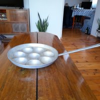 Стар алуминиев тиган за яйца #4, снимка 1 - Антикварни и старинни предмети - 37238932