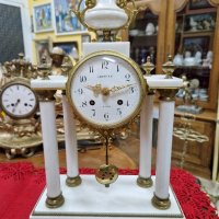 Красив антикварен френски каминен часовник , снимка 8 - Антикварни и старинни предмети - 43272311