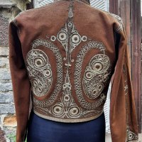 Автентична Османска връхна дреха салтамарка със сърмени конци, снимка 2 - Антикварни и старинни предмети - 31061638