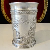 Халба,чаша от калай с картина за Лорелай и Лодкаря. , снимка 2 - Антикварни и старинни предмети - 44116228