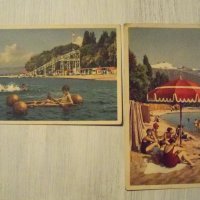 6 стари картички от плажа в Лозана, Швейцария около 1920 г., снимка 6 - Колекции - 32492470