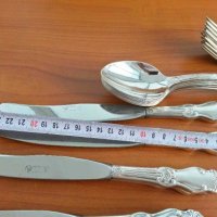 Руски посребрени прибори ножове лъжици и вилици , снимка 15 - Антикварни и старинни предмети - 28485934