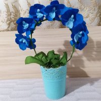 Цветя от хартия-орхидея, снимка 14 - Изкуствени цветя - 24675846