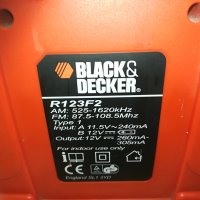 black & decker r123f2-radio & battery & charger 0605211230, снимка 6 - Радиокасетофони, транзистори - 32779804