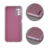 Силиконов кейс Silicone Metallic Cover, За iPhone 11 (6.1), Розов, снимка 3 - Калъфи, кейсове - 37815492