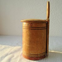 Стара   Дървена кутия за стена с капак, снимка 3 - Други - 33071855
