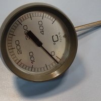 биметален термометър DTU N2 ф100mm, 0/+400°C, L-100mm, снимка 1 - Резервни части за машини - 37106998