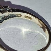 сребърен пръстен , снимка 2 - Колиета, медальони, синджири - 43446836