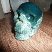 Интересен череп от мъхов ахат, снимка 1 - Подаръци за мъже - 43187527