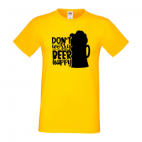 Мъжка тениска Don't Worry Beer Happy,Бира,Бирфест,Beerfest,Подарък,Изненада,Рожден Ден, снимка 8 - Тениски - 36377730