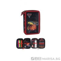 Несесер с два ципа Derform Disney Cars 3 пълен Код: 050512, снимка 2 - Ученически пособия, канцеларски материали - 26438848