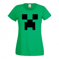 Дамска тениска Creeper Face 1 майнкрафт Minecraft,Игра,Забавление,подарък,Изненада,Рожден Ден., снимка 9 - Тениски - 36520486