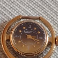 Стар механичен часовник CORNAVIN 17 JEWELS с позлатена рамка за КОЛЕКЦИЯ 41884, снимка 1 - Други ценни предмети - 43905427