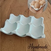 керамична поставка за яйца , снимка 1 - Декорация за дома - 43881876