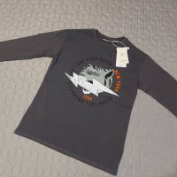 Блуза MANGO с тигър за момче 8-9 г./ 134 р. 🐯 ., снимка 1 - Детски Блузи и туники - 43329044