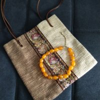 Комплект ръчно изработена чанта, подходящи бижута и подарък , снимка 2 - Чанти - 37069123