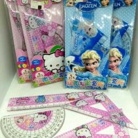 Ученически чертожен комплект линия транспортир триъгълник Frozen, Hello Kitty,  Фроузен , Хелоу Кити, снимка 1 - Други - 27917175