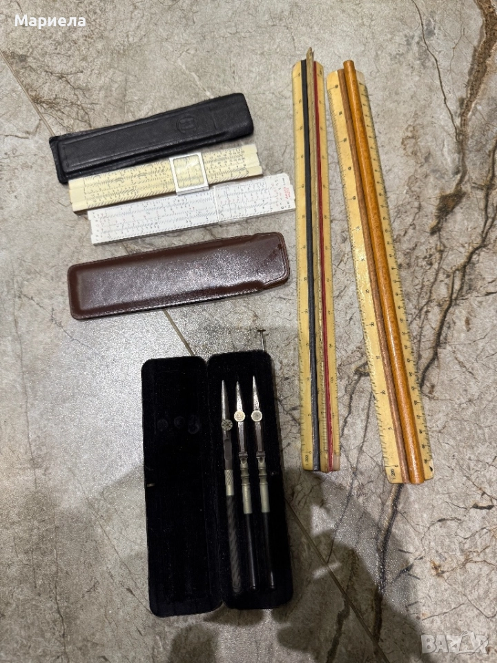 Много стари чертожни инструменти,цена 13 лв, снимка 1