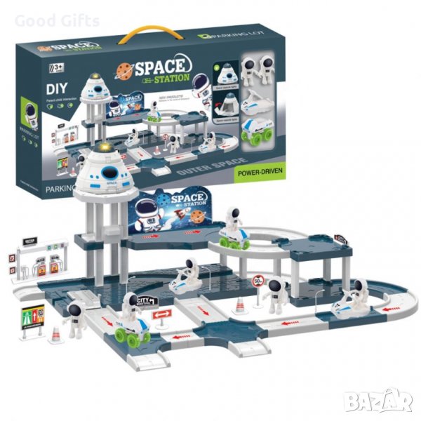 Космическа станция паркинг с космонафти за деца, снимка 1