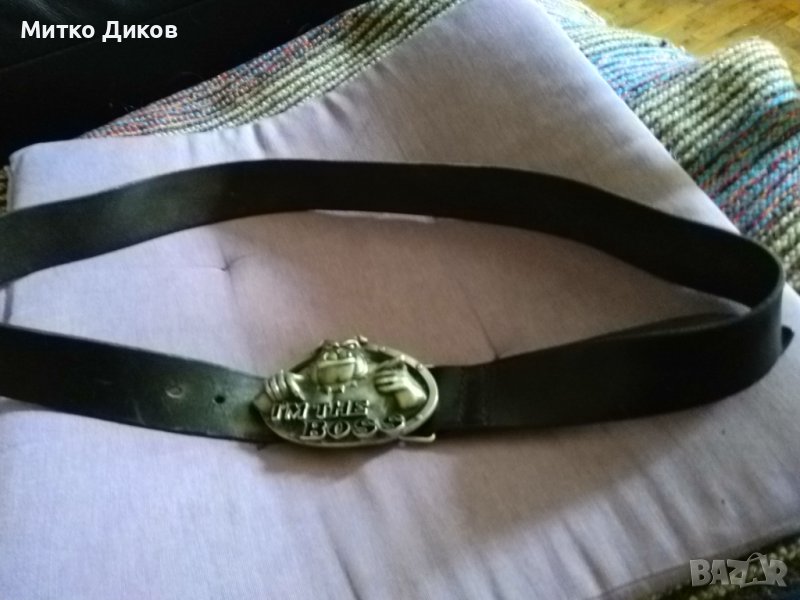 Марков колан BOSS естествена кожа тока 250грама ценна 130см дълъг на 36мм ширина, снимка 1