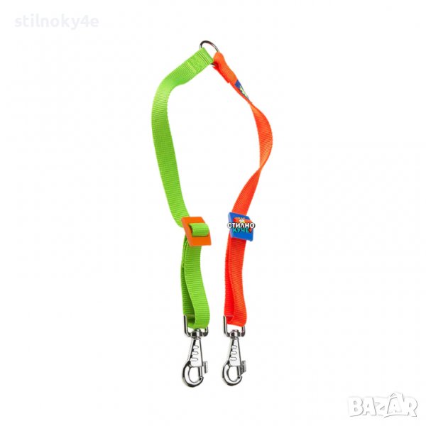 Каишка за две кучета Двоен кучешки повод Приставка за водене на две кучета с един повод, снимка 1