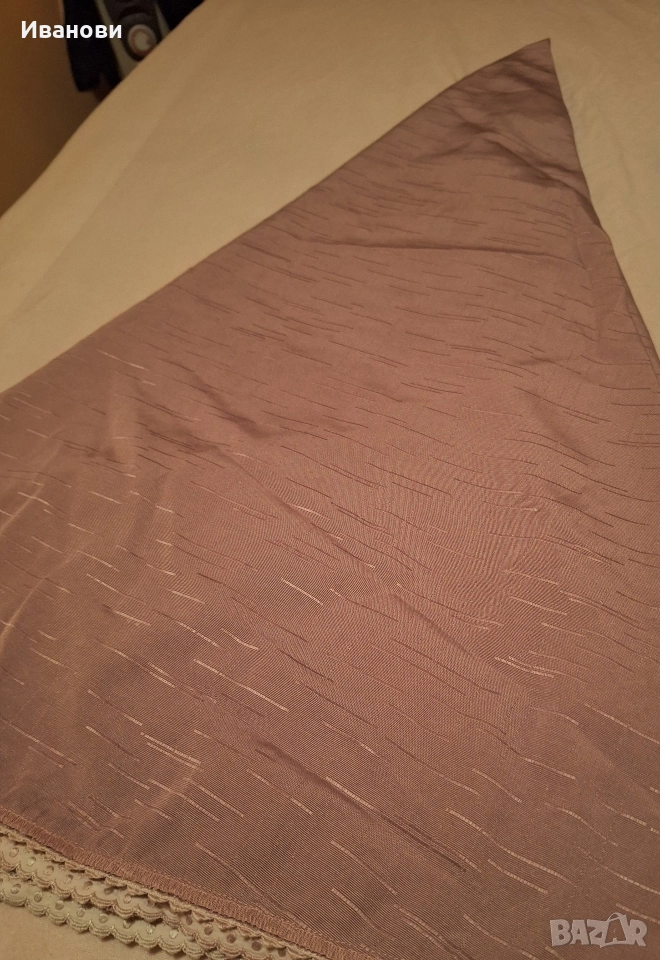 красива Розова кръгла покривка, нова, снимка 1